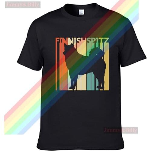Vintage 1970s Finnish Spitz Dog Owner Gift Men Women Summer 100% Cotton Tees Male Newest Top Popular Normal Tee Shirts Unisex