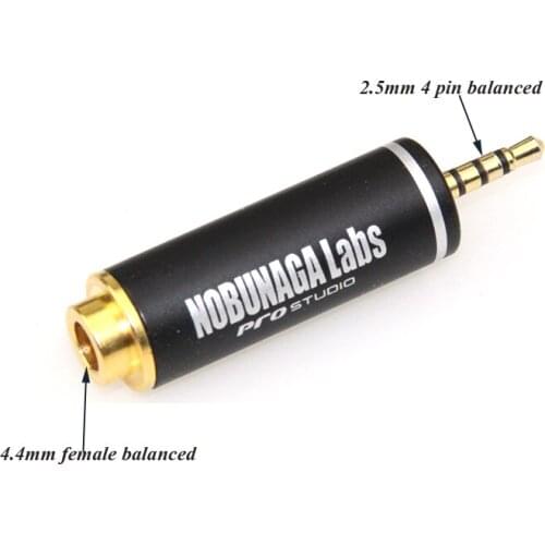 Hifi Audio 2.5mm TRRS Balanced Male to 4.4mm Balanced Female Gold Plated Audio Connector Adapter