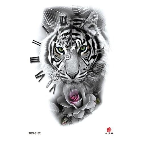 NICE Waterproof Temporary Tattoo Sticker Cross Flash Tatto Wolf Scorpion Totem Body Art Arm Water Transfer Fake Tatoo T1806