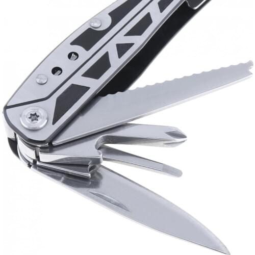 Mini Multifunction Built-in Type Combination Folding Pliers Tool with Screwdriver Set and Hand Polished Surface Treatment