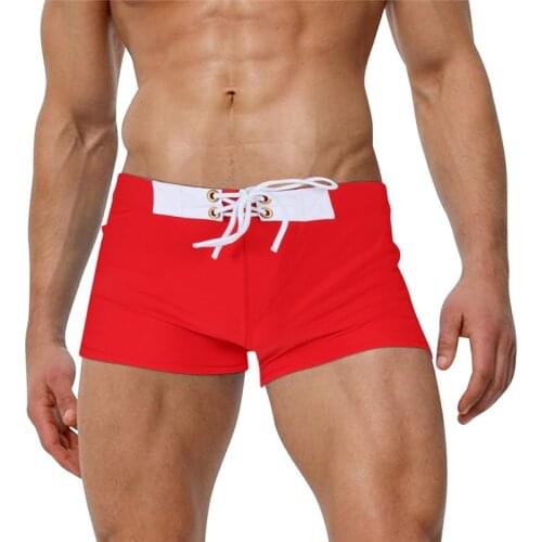 Fashion Men Breathable Trunks Pants Solid Swimwear Beach Shorts Slim Wear Striped Mens Swimming Trunks Fashion #A