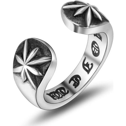 7-11 Size 316L Tainless Steel Open Cuff Ring for Man Retro Antique Jewelry Fine Polished and Never Fade Gift dropshipping