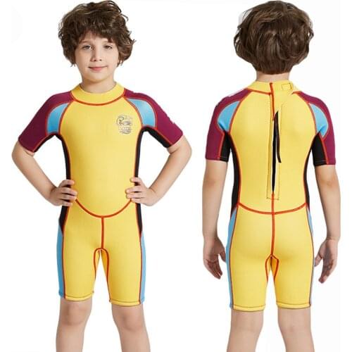 Neoprene 2.5MM Boy Wetsuit Children Rash Guards Surf Swimming Windsurf Kitesurf Kids Clothes Scuba Diving Bathing Suit Swimsuit