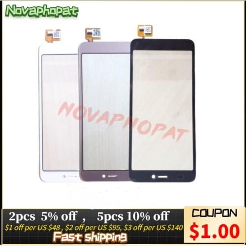 Novaphopat Black Touch Screen Digitizer Glass For DEXP BS650 BS 650 Digitizer Sensor Screen
