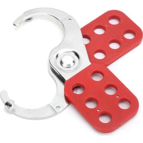 NEW Lockout Hasp Steel Multiplayer Management Lock 6 Hole Interlock 1.5in Inside Jaw Diameter