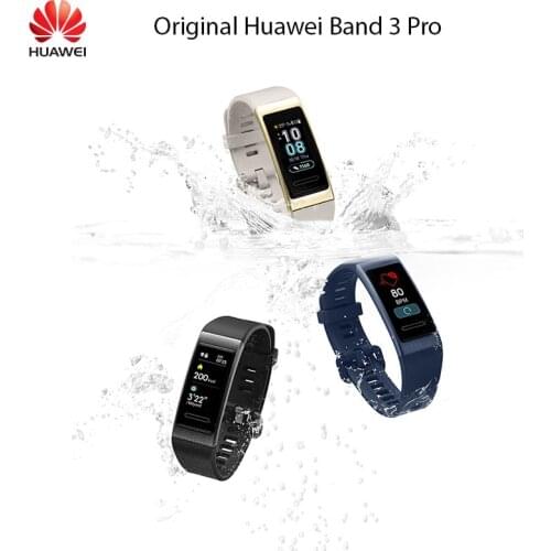 Original Huawei Band 3 Pro Build-in GPS Smart Bracelet band 3 0.95 inch Tracker Swimming Waterproof Bluetooth Fitnes