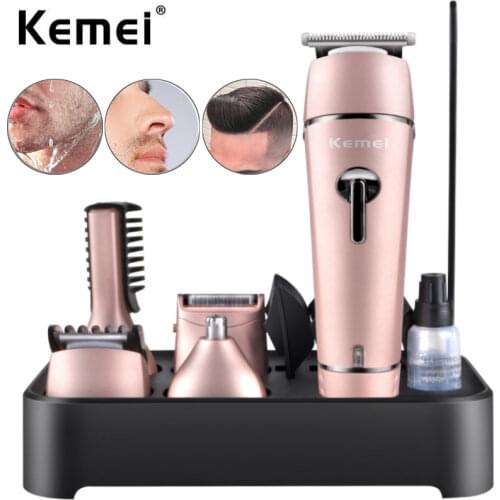 Kemei Rechargeable Hair Trimmer Multifunction Hair Clipper Electric Shaver Nose Trimmer Men Women Styling Tools Shaving KM-1015