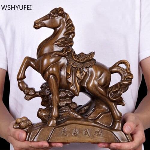 Resin Animal Sculpture Home Decoration Living Room Wine Cabinet Feng Shui Ornaments Office Desktop Auspicious Decor Accessories