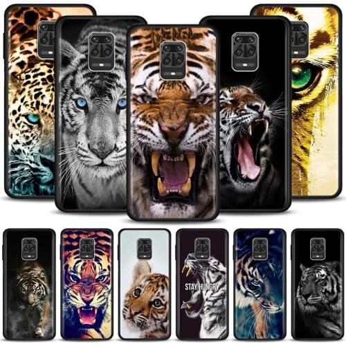 Tiger leopard Silicone Case For Xiaomi Redmi Note 9 8 7 Pro 9S 9T 9C 9i 8T Fundas Bumper Soft Black Cover