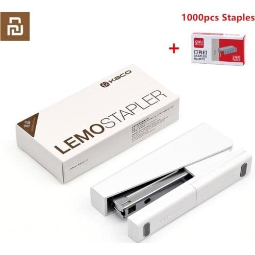 Youpin Kaco LEMO Stapler 24/6 26/6 with 100pcs Staples for Paper Binding Business School Office Use for home H20