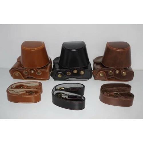 Camera Bag PU Leather Case For Olympus PEN-F PENF pen-f Direct Charge Cover+Take Out Battery Bottom Opening