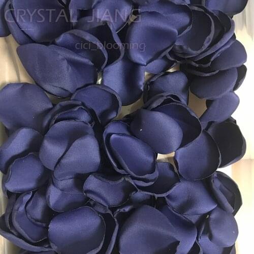 Navy Blue Flower Petals Table Decor Girl Rose Petal Bridal Shower Decor
