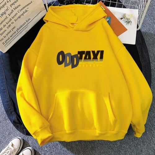 Odd Taxi Letter Printing Sweatshirt Women Anime Oversized Hoodie Hip Hop Streetwear Haikyuu Korean Tops Pullover Graphics Casual