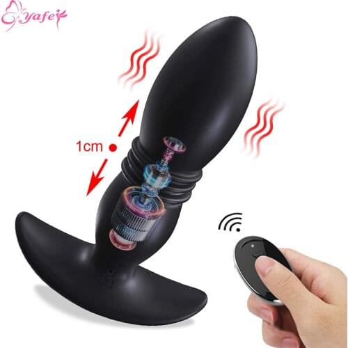 Vibrator Anal plug silicone butt plug 12 modes 3 telescopic speeds dildo sex toys With remote control sexual toy for gay men