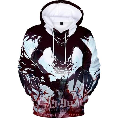 Funny 3D Black Clover hoodies sweatshirt Hoge Kwaliteit Trui Cartoon mannen/vrouwen Herfst Winter Warme Sportkleding Creative