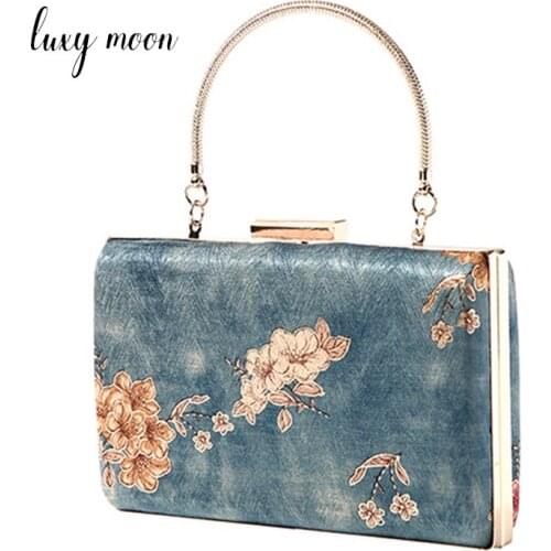 Womens Bag Luxury Designer Purses and Handbag Womens Retro Silk Red Bag Over the Shoulder Clutch Bags for Wedding Party ZD2148