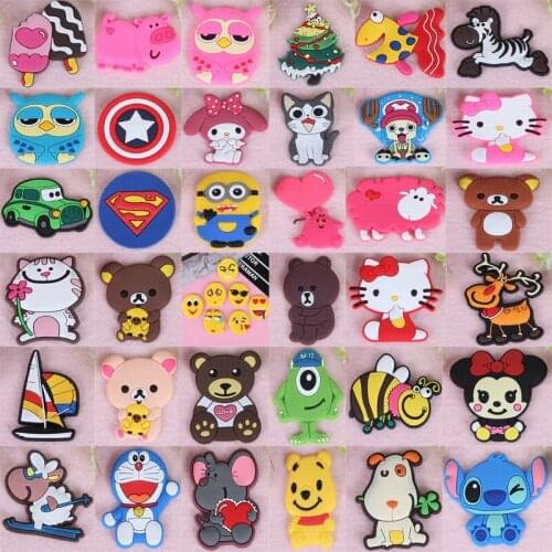 50Pcs Cartoon Refrigerator Stickers Magnetic Stickers 3D Silicone Magnets Cute Message Board Personalized Creative Decoration