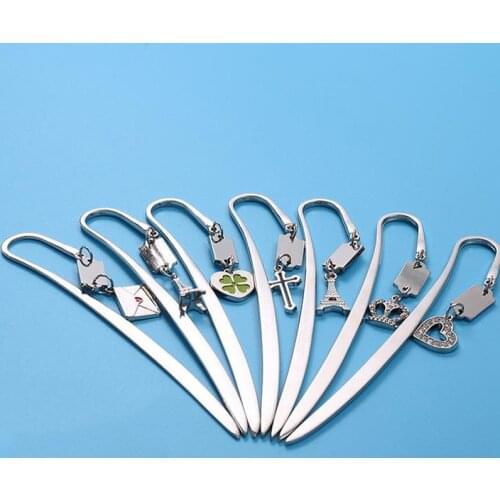 30 pcs/lot Metal Creative Envelope Tower Clover Cross Designs Bookmark Small Gift to Send Teachers Female Friend