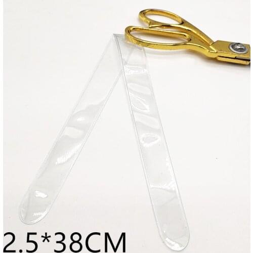 50pcs/lot 2.5*38cm PVC Transparent Plastic stripe to DIY shaker headband