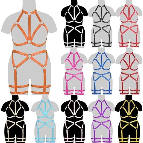 Bdsm Harness Bondage Bra Chain Accessories Sexy Lingerie Set Busty Suspenders Women Bustier Corset Cupless Pole Dance Rave Wear