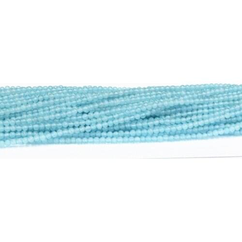 Best sale natural stone chalcedony jades 2mm 3mm newly stone round loose beads diy jewelry making 15" B452