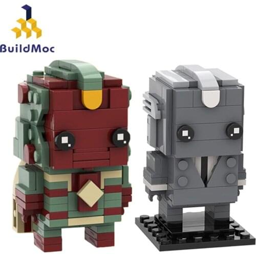 Buildmoc Movie Mind Gem Super heroes Figures Visions Brickheadz Dolls Building Blocks Toys For Children Gift MOC-79725