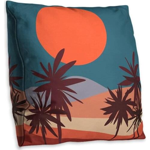 Geometric Graffiti Pillowcase Creative Landscape Cushion Cover Home Decor Plants Throw Sofa Car Cushion Cover