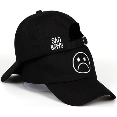 Sad Boy baseball cap fashion dad hat crying face cotton hat Hip hop caps Headwear Black Harajuku Skateboard Hats casual cap