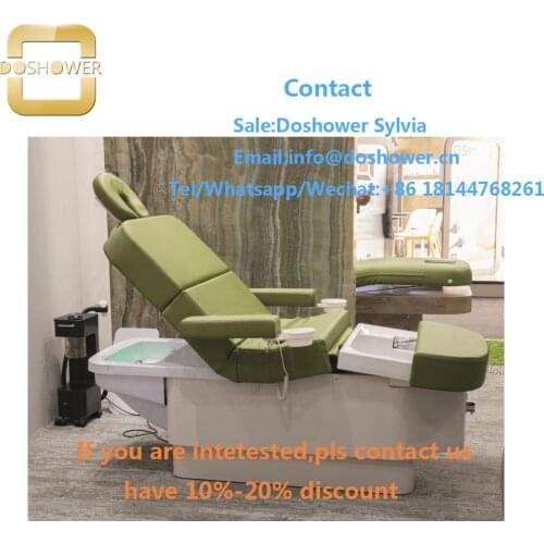 Beauty facial bed with foot spa massage bed with skin for new design pedicure bed