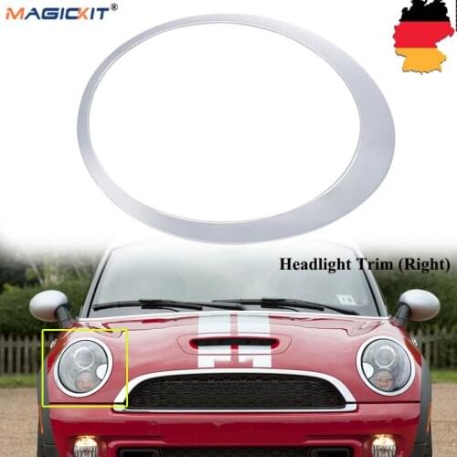 MagicKit Chrome Sliver Head Light Lamp Trim Ring FOR MINI R55 R56 R57 R58 R59 O/S 07-15 Right Headlight Trim Ring 51137149906