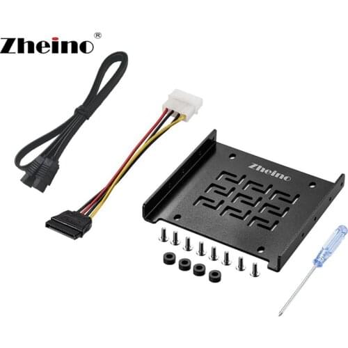 Zheino 2.5 Inch to 3.5 Inch Mounting Adapter HDD SSD Bracket Desktop Frame for Computer Holder