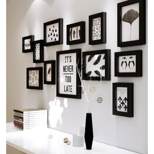 12pcs one set new solid wood photo frame combination child growth photo frame combination