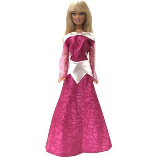 NK One Set Doll Dress Similar Fairy Tale Princess Aurora Wedding Dress Gown Party Outfit For Barbie Doll Best Girls' Gift