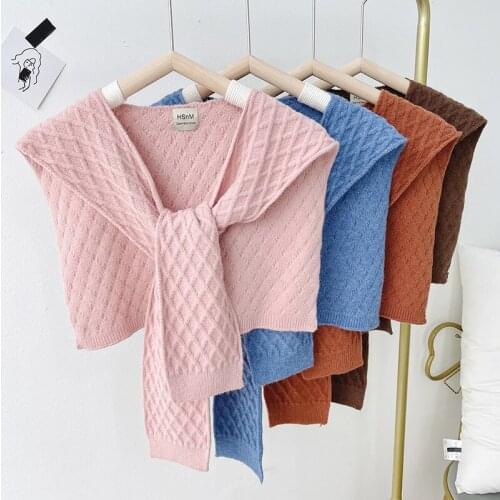 2021 New Fake Collar Shawl Knitted Cape Sunscreen Shawl Summer False Collars Neck Guard Scarf Female Shirt Detachable Collars