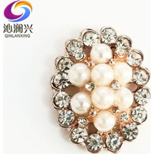 New!! 19x24mm 4pcs/pack Super beauty Round shape Alloy + imitation pearls flatback rhinestones Diy/jewelry accessories