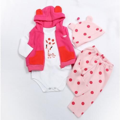 5 different styles two sizes 47 or 60CM doll dress reborn baby doll clothes high quality dress all cotton clothes