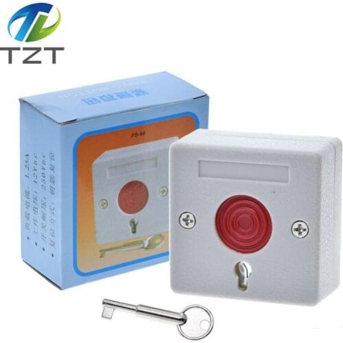 PB-68 emergency button switch key automatic reset wired manual alarm button Fire hand alarm emergency switch