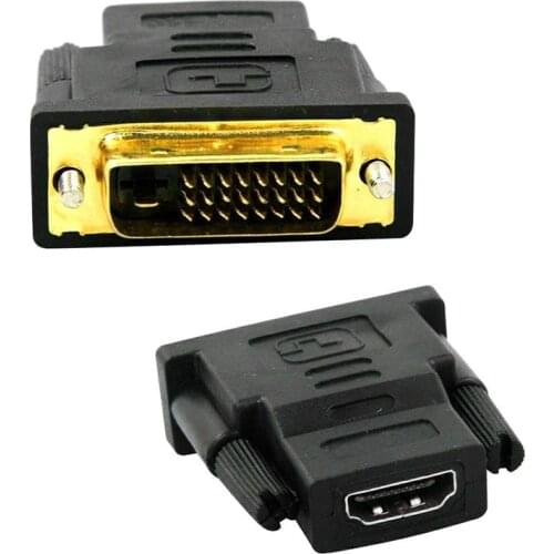 DVI to HDMI-compatible Adapter DVI D 24+1 Male to HDMI Female Cable Converter for Projector HDMI-compatible to DVI