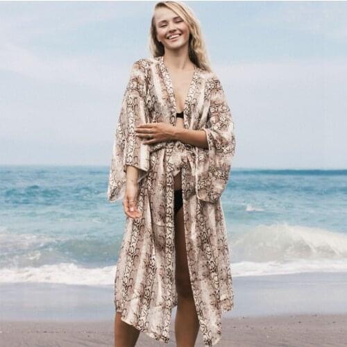 Sexy Bikini Cover-ups Cotton Tunic Boho Printed Summer Beach Dress Elegant Women Plus Size Beach Wear Swim Suit Cover Up Q1107