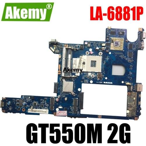 PIQY0 LA-6881P motherboard For Lenovo Y470 Y470N notebook motherboard PGA989 HM65 GT550M 2G DDR3 100% test work