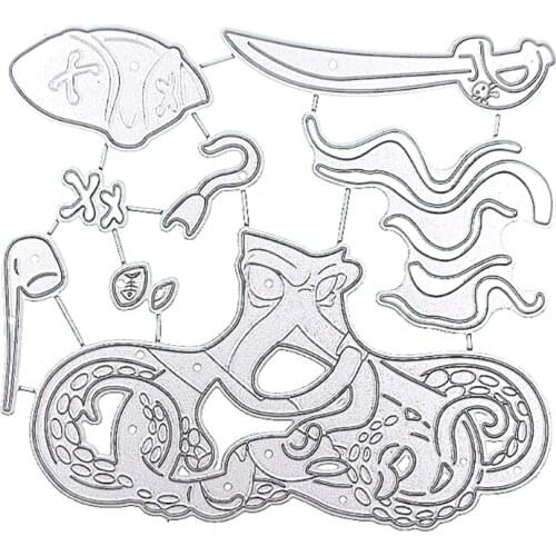 Pirate Metal Cutting Dies Stencil DIY Scrapbooking Album Paper Card Template Mold Embossing Decoration