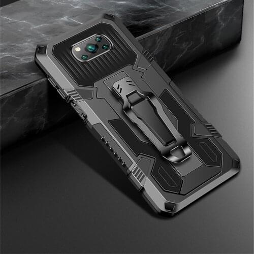 Shockproof Armor Case For Xiaomi Mi Poco X3 NFC CC9 10T Redmi Note 6 7 8 9S 10 X 9 Pro Max 9A 9C Rugged Hybrid Stand Back Cover