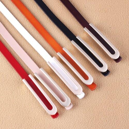 Direct selling new fashion womens belt button button versatile dress thin belt womens spot