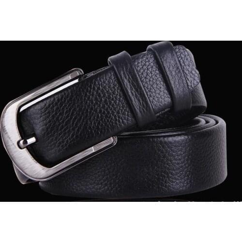 Good quality real leather Fashion Men Belt Buckle 100% Genuine leather Belt For men Vintage Male For men Belt