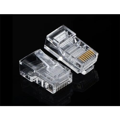 1000PCS RJ45 Ethernet Network Cable Modular Plug Transparent Cat5 CAT5e 8P8C 8PIN Connector