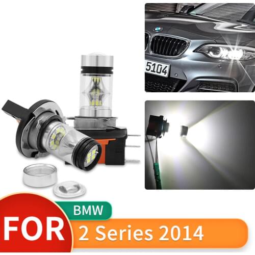 2pcs H15 60W For Audi A5 A6 Q7 BMW Mercedes Benz Volkswagen Jetta Golf GTi LED Headlight Fog Bulb Running Lights White