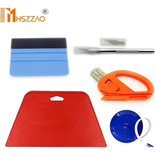Window Tint Tools Car Carbon Foil Vinyl Wrap Film Squeegee Tool Kit Motor Car Sticker and decals Wrapping Scraper Set