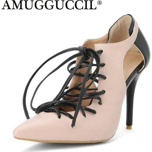 Customize Plus Big Size 36-47 Nude Buckle Fashion Sexy High Heel Spring Summer Female Ladies Gladiator Shoes Women Pumps D1201