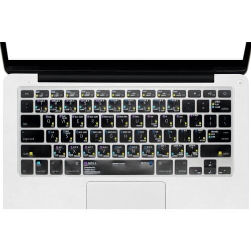 For Macbook Pro 13 15 13.3 15.4'' With Retina Usa Ableton Live Lightroom Logic Pro X Shortcut Backlight Keyboard Cover Protector