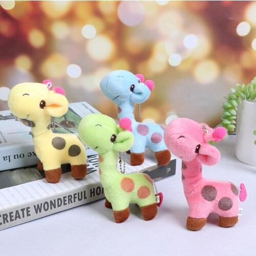 1Pc 12cm Unisex Cute Gift Plush Giraffe Soft Toy Animal Christmas Birthday Gifts Happy Colorful Gifts 4 colors